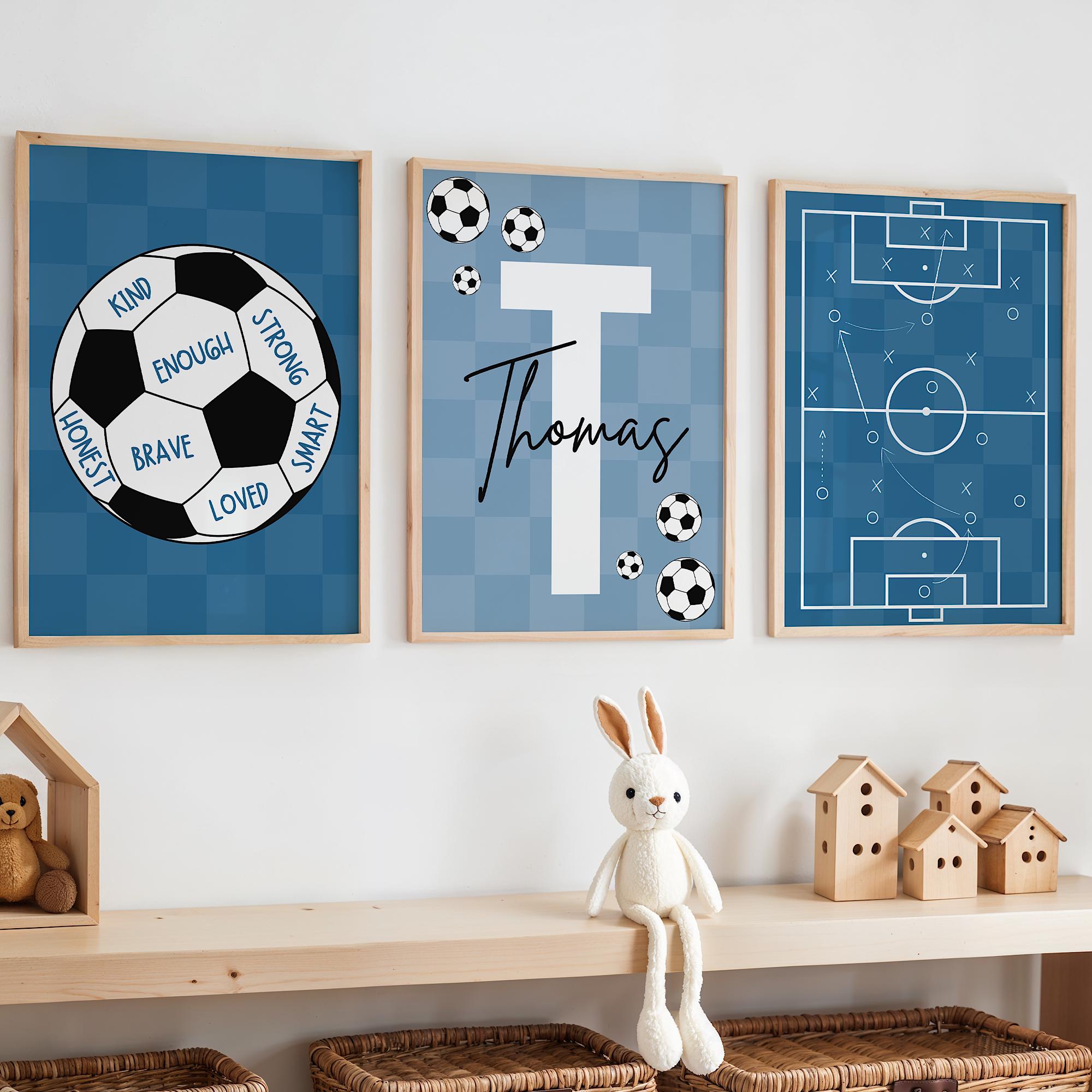 Baby Nursery Wall Art - Custom Soccer Wall Art Set Affirmation
