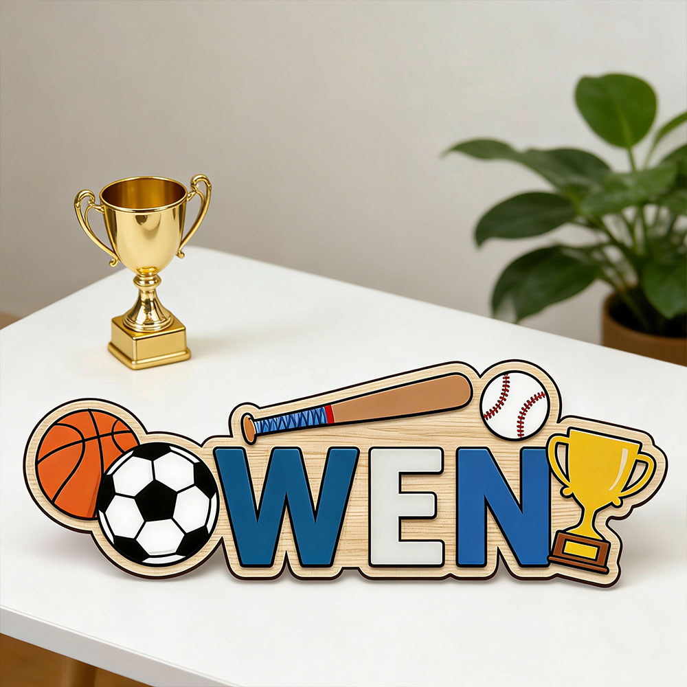 Baby Nursery Themes - Custom Basketball Soccer Baseball Sports Name