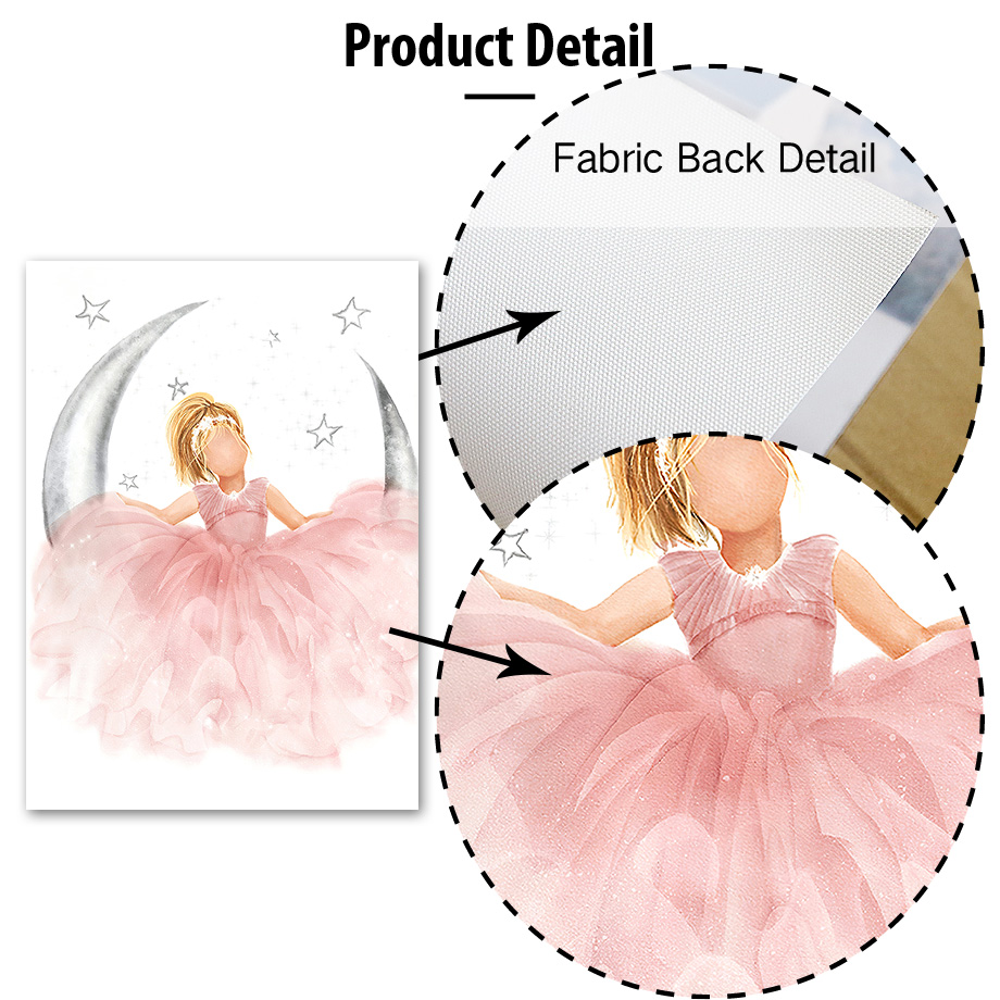 Pink Angel Girl Sun Moon Cloud - Baby Nursery Decor Girl ulasan dan harga