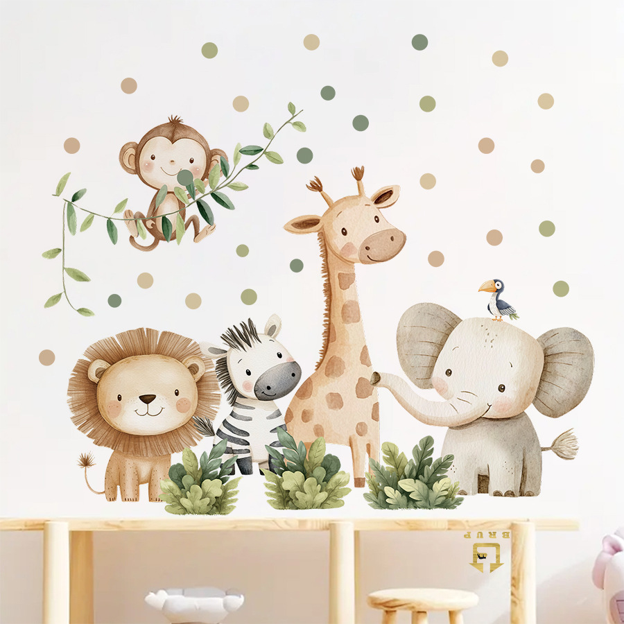 Boho Forest Animals Wall Stick - Baby Nursery Hanging Decor ulasan dan harga