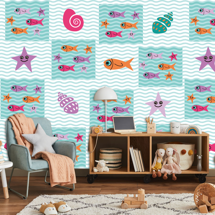 Cartoon Peel and Stick Photo W - Baby Nursery Peel And Stick Wallpaper ulasan dan harga