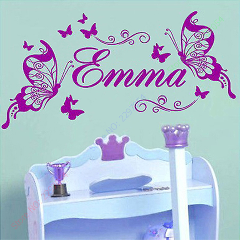 New Butterflies Personalized N - Baby Nursery Decor Girl ulasan dan harga