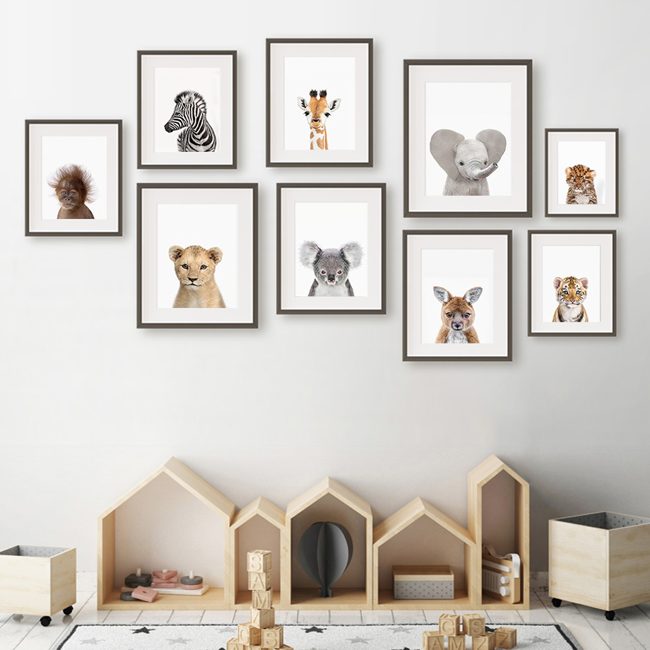 Baby Animal Nursery Wall Art P - Baby Nursery Zoo Animals ulasan dan harga