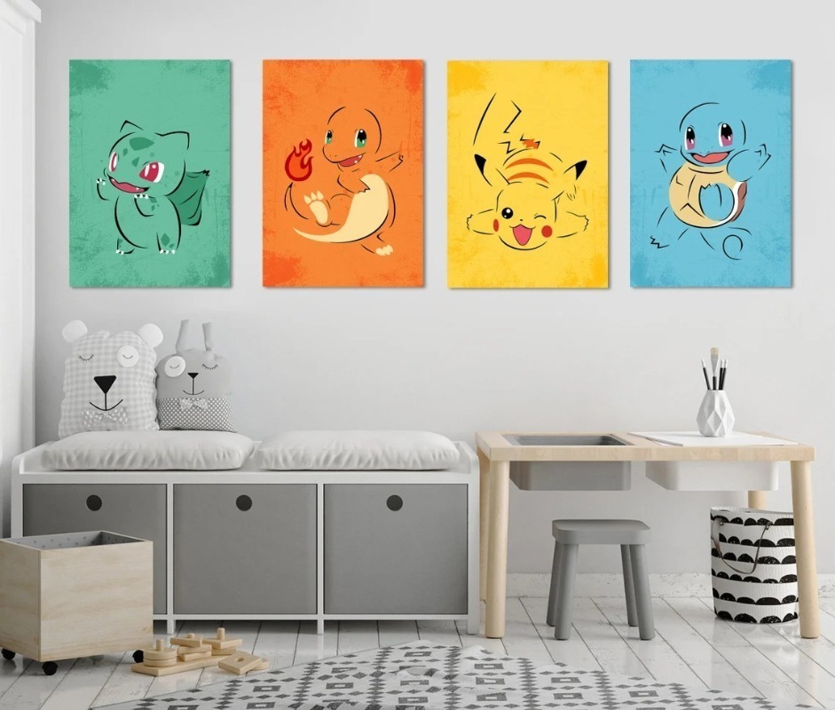 Cartoon Anime Poster Pokemon P - Baby Nursery Hanging Decor ulasan dan harga