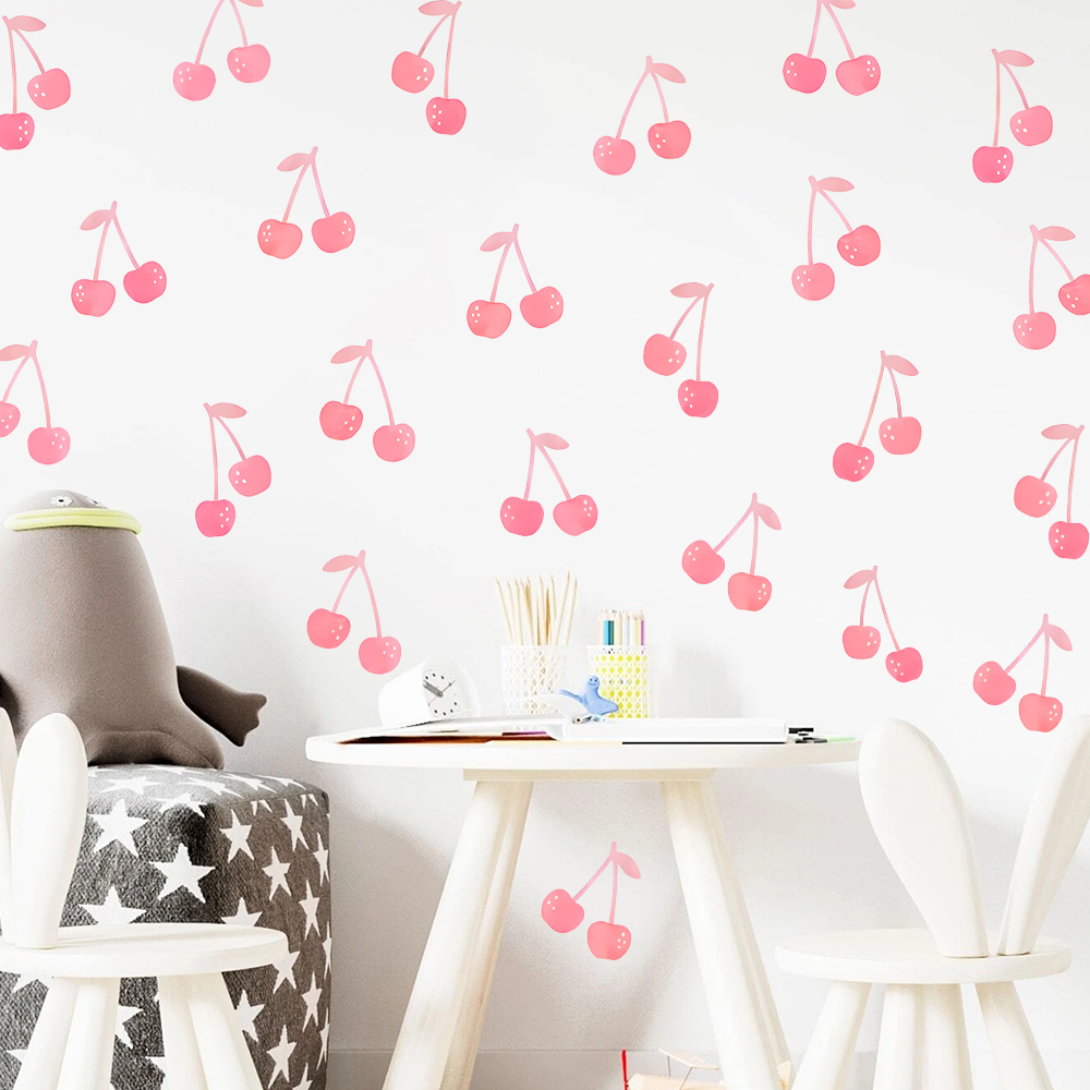 Bohemia style Pink Cherry Wall - Baby Nursery Decor Girl ulasan dan harga