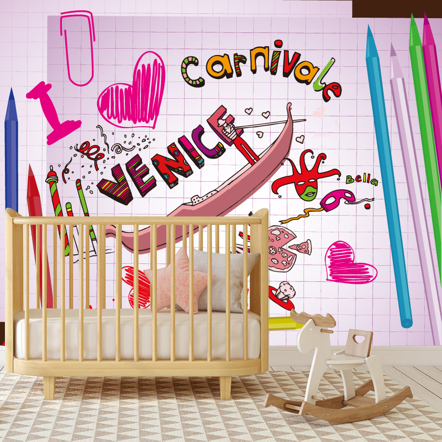 Cartoon Easy to Apply Peel and - Baby Nursery Peel And Stick Wallpaper ulasan dan harga