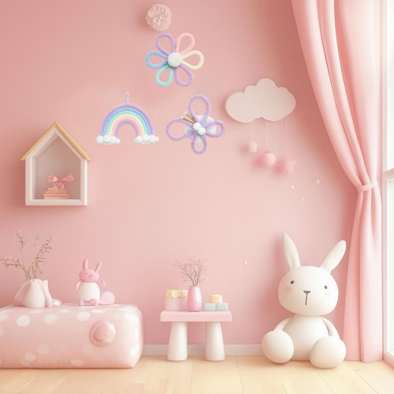 Nordic Rainbow Daisy Flower  B - Baby Nursery Decor Girl ulasan dan harga