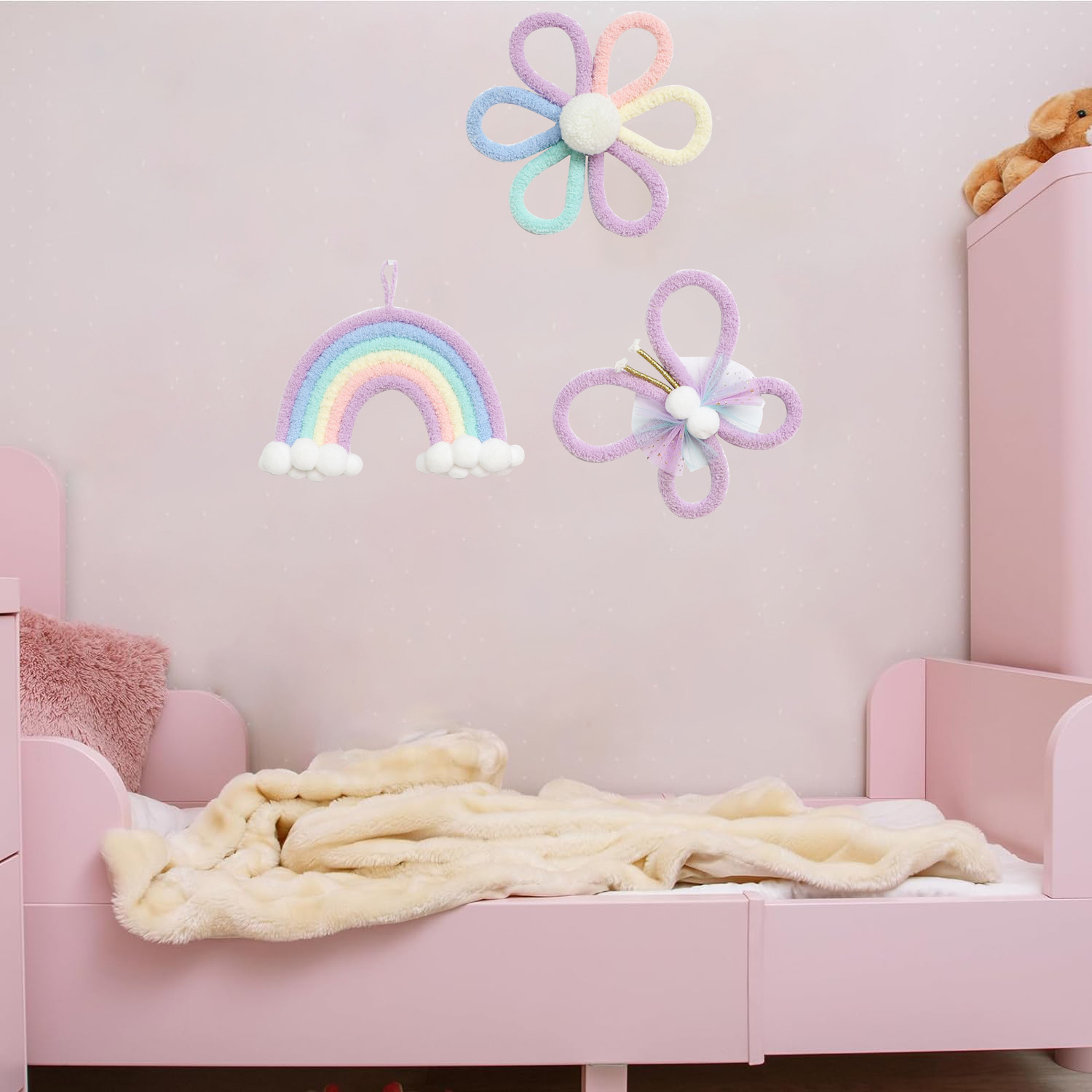 Nordic Rainbow Daisy Flower  B - Baby Nursery Decor Girl ulasan dan harga