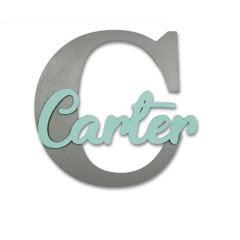 Wooden Letters, Baby Nursery W - Baby Nursery Hanging Decor ulasan dan harga