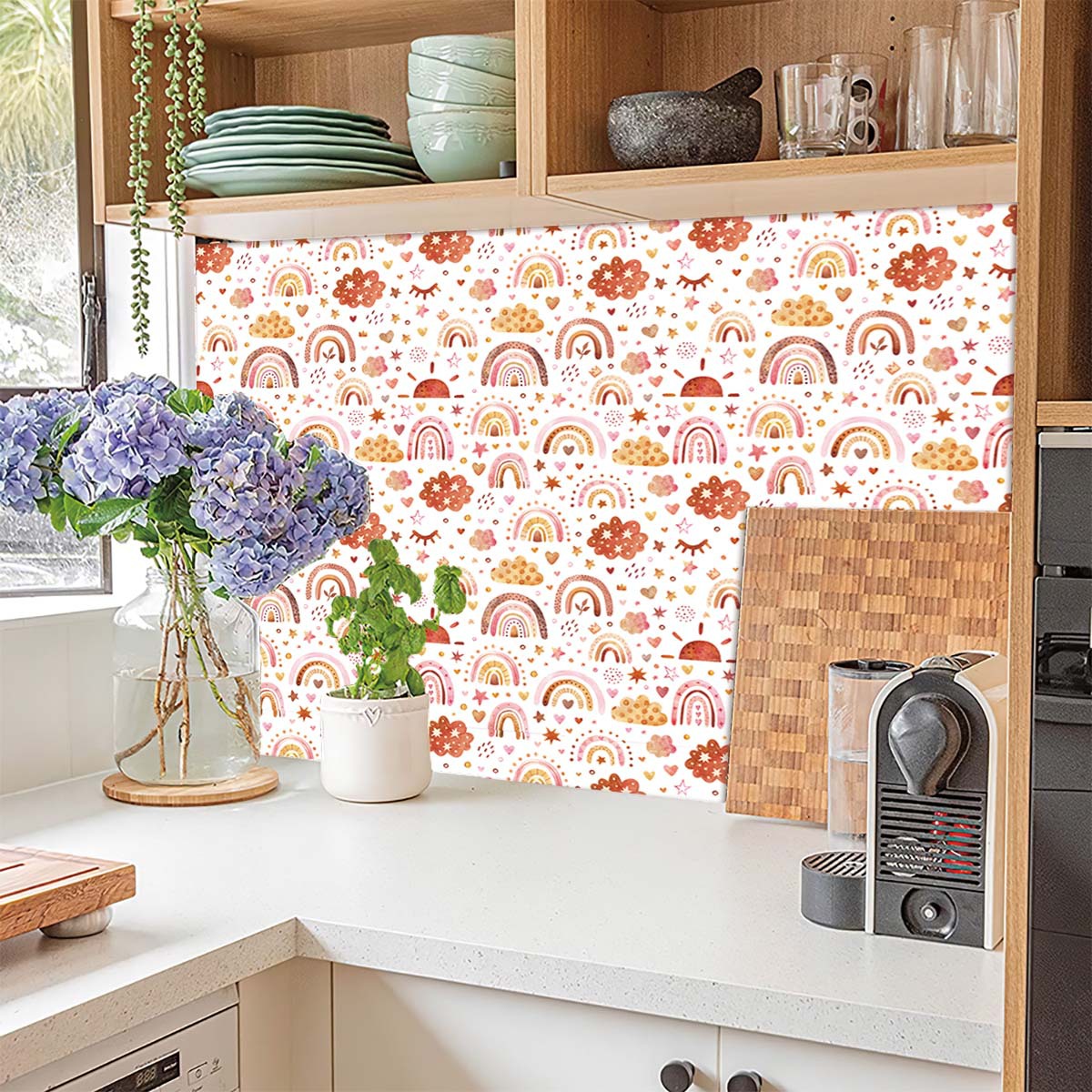 Rainbow Wallpaper Peel and Sti - Baby Nursery Peel And Stick Wallpaper ulasan dan harga
