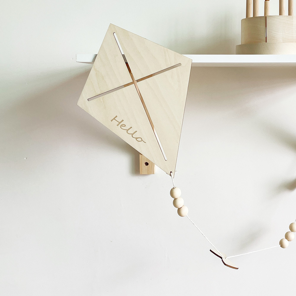 INS Nordic Wooden Kite Wall Or - Baby Nursery Hanging Decor ulasan dan harga