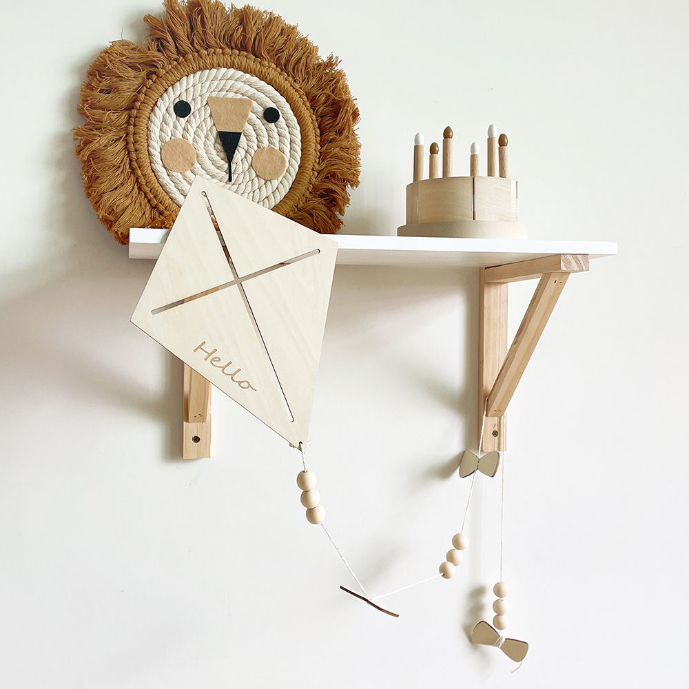 INS Nordic Wooden Kite Wall Or - Baby Nursery Hanging Decor ulasan dan harga