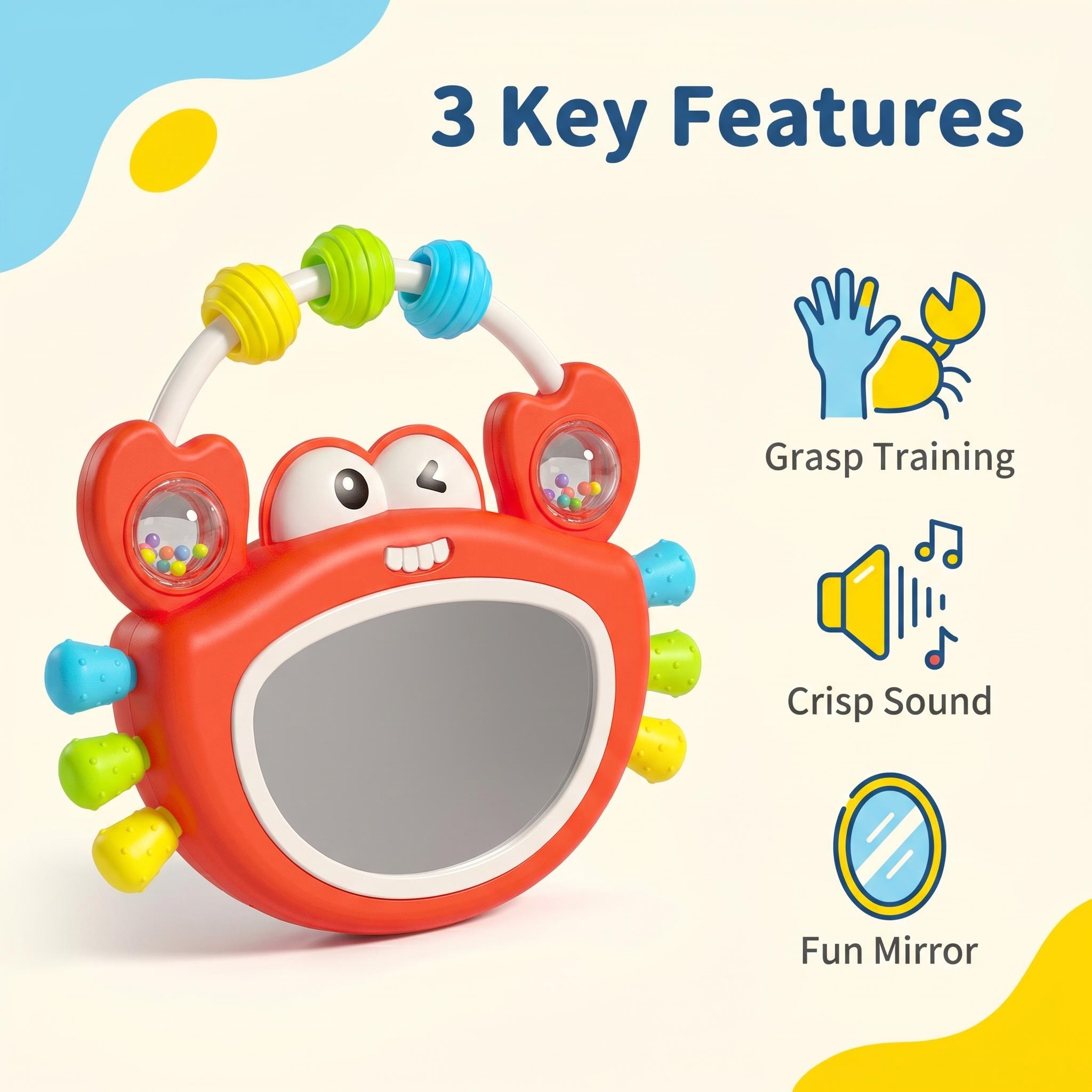 Baby Musical Light Up Mirror R - Baby Nursery Songs ulasan dan harga