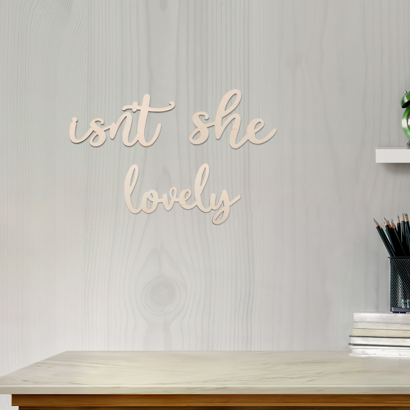 Wood Sign Wooden Wall Sticker  - Baby Nursery Decor Girl ulasan dan harga