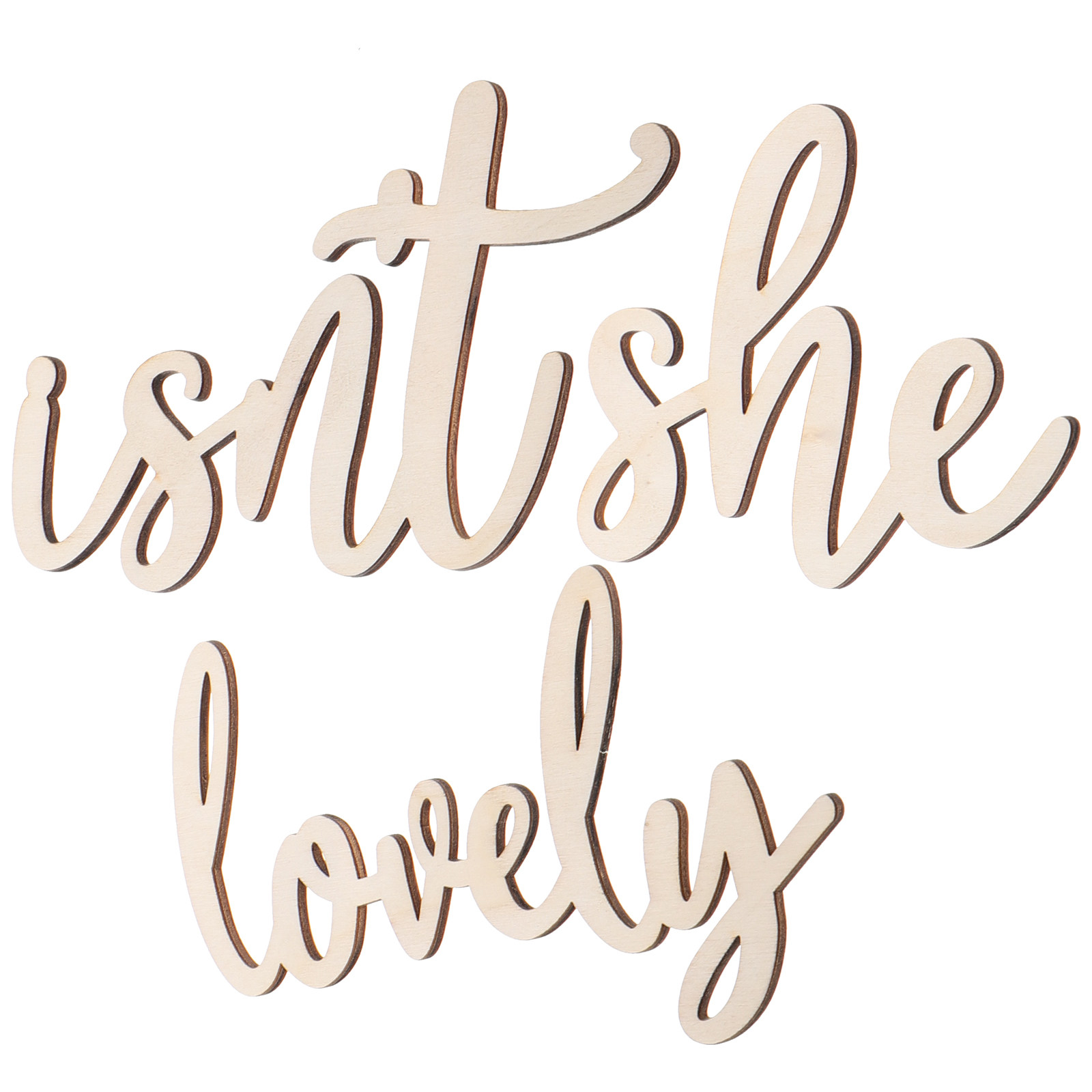 Wood Sign Wooden Wall Sticker  - Baby Nursery Decor Girl ulasan dan harga