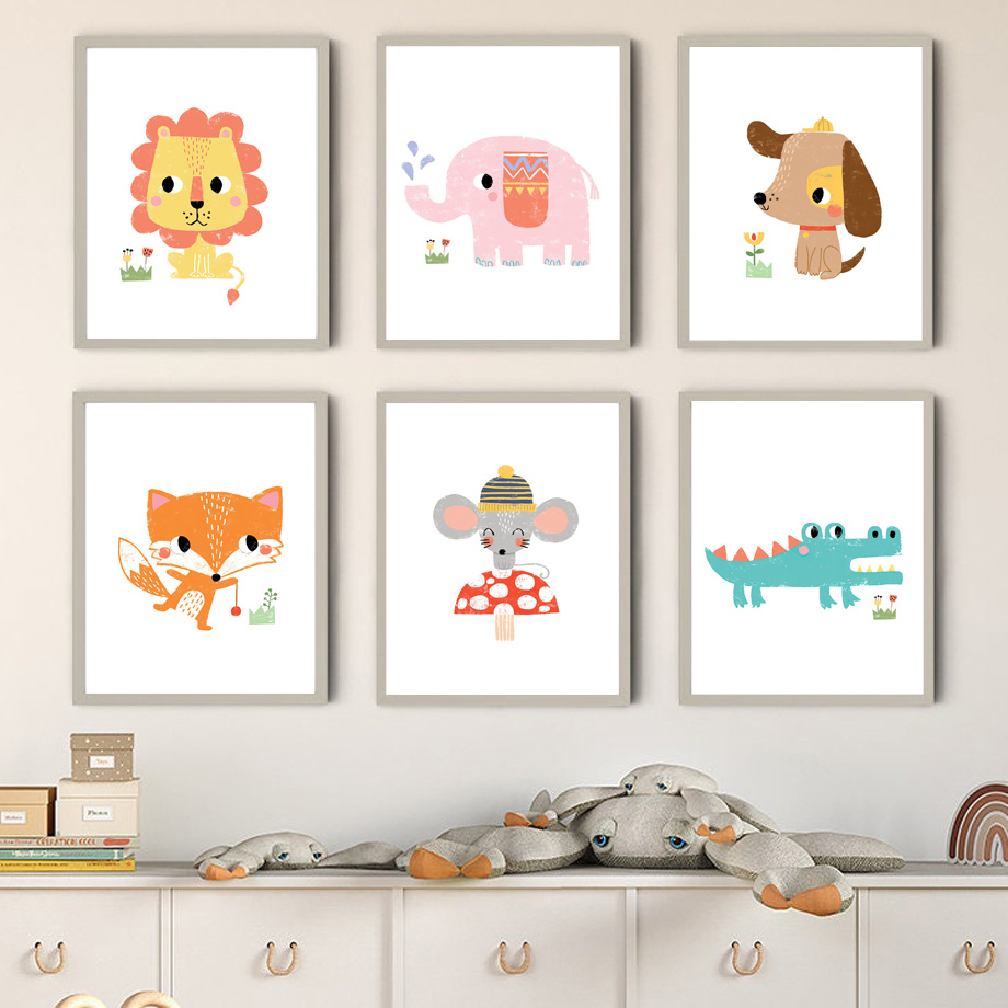 Cartoon Baby Animal Nursery Wa - Baby Nursery Zoo Animals ulasan dan harga