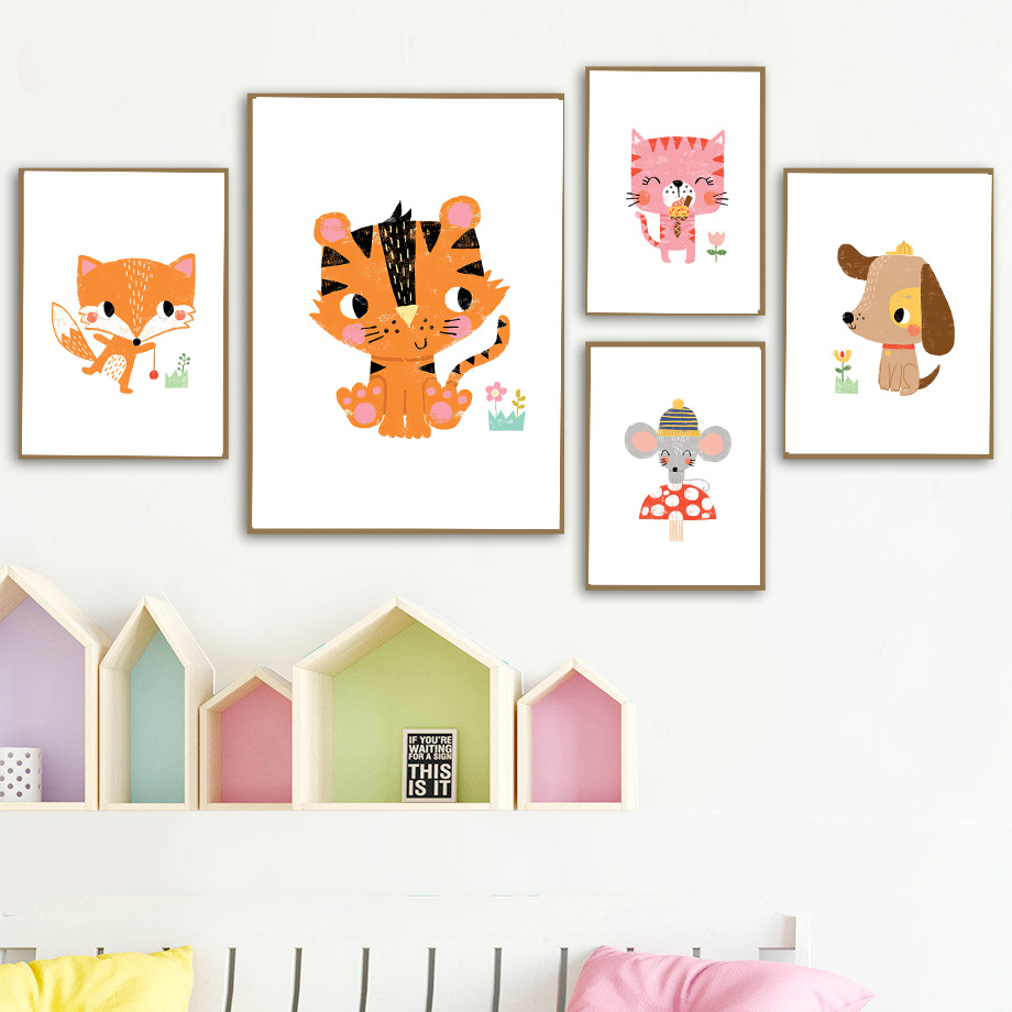 Cartoon Baby Animal Nursery Wa - Baby Nursery Zoo Animals ulasan dan harga