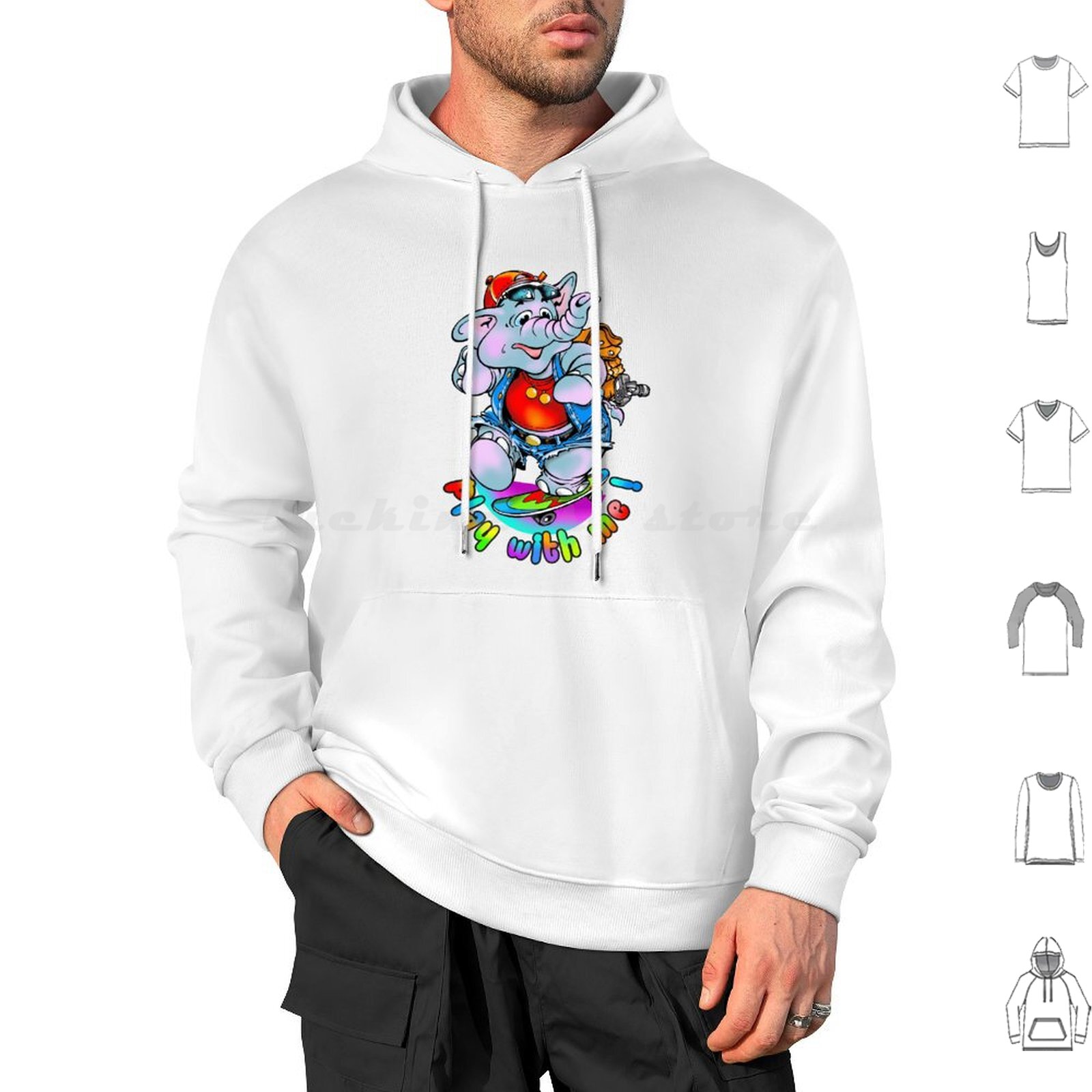 Play With Me ! Hoodies Long Sl - Baby Nursery Zoo Animals ulasan dan harga