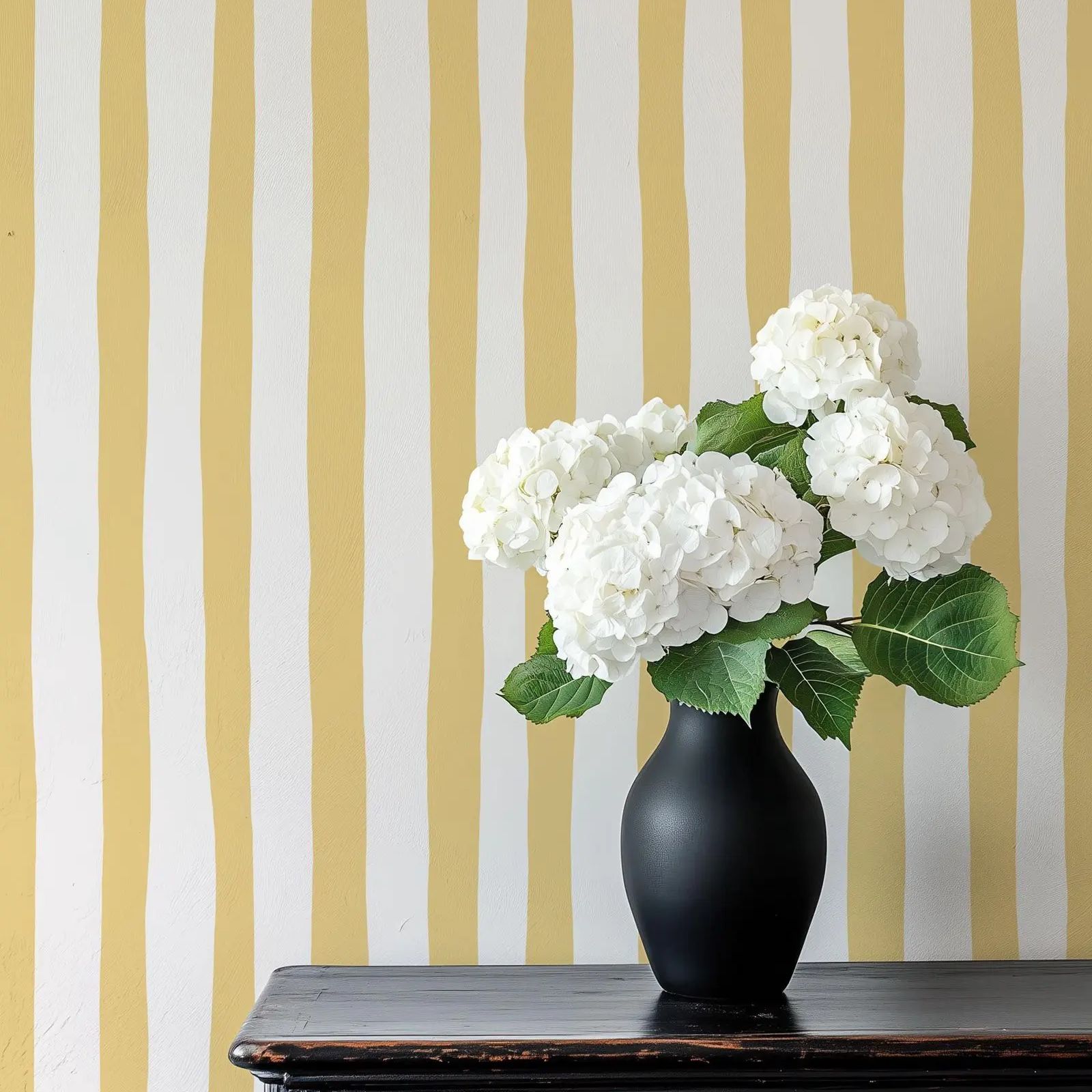 Sunshine Yellow Wobbly Stripes - Baby Nursery Peel And Stick Wallpaper ulasan dan harga