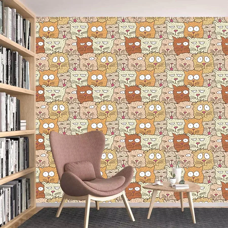 Custom Cartoon Waterproof Peel - Baby Nursery Peel And Stick Wallpaper ulasan dan harga
