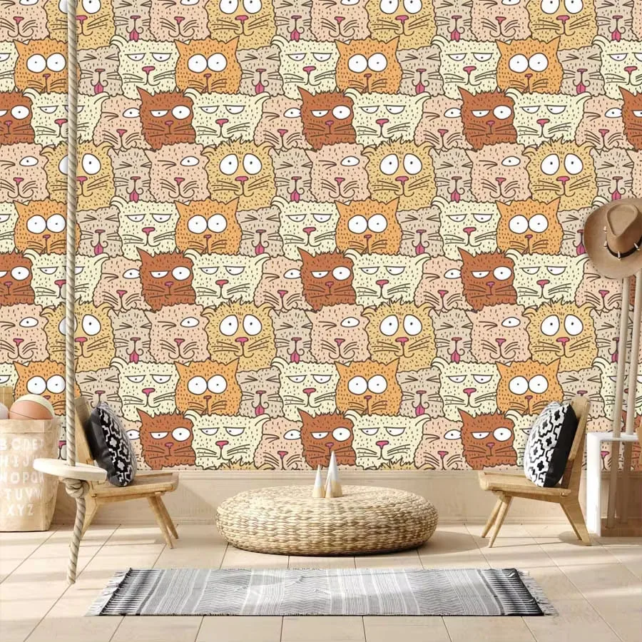 Custom Cartoon Waterproof Peel - Baby Nursery Peel And Stick Wallpaper ulasan dan harga