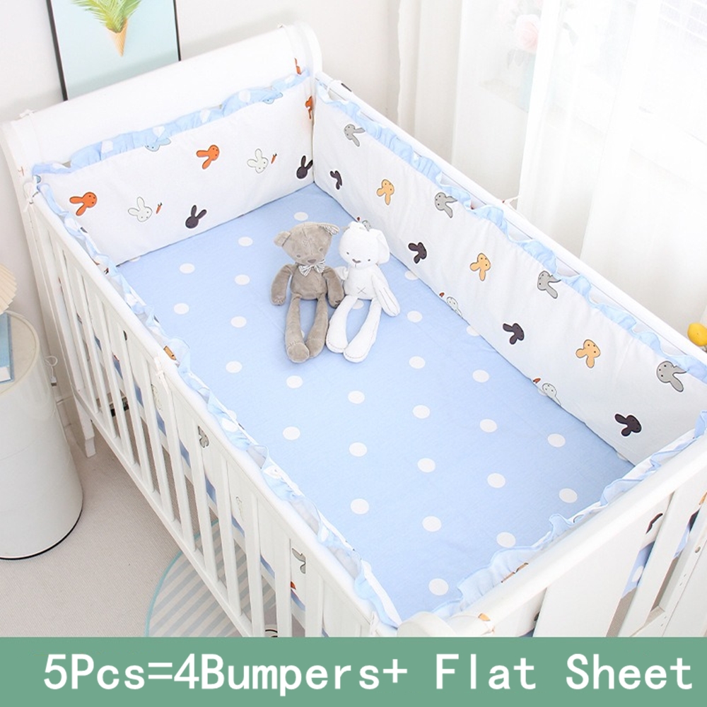 5Pcs Crib Bedding Set Girl Bab - Baby Nursery Decor Girl ulasan dan harga