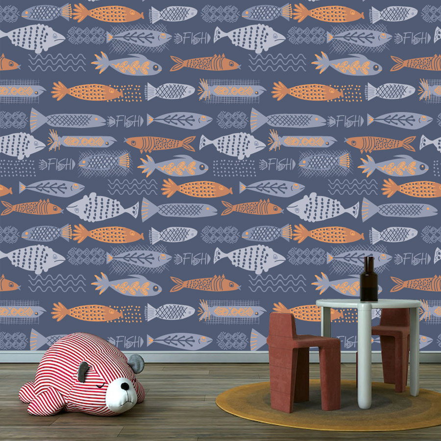 10+ Fish Design Waterproof Pee - Baby Nursery Peel And Stick Wallpaper ulasan dan harga