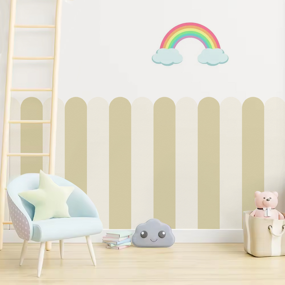Multicolor Vertical Striped Ar - Baby Nursery Wall Art ulasan dan harga