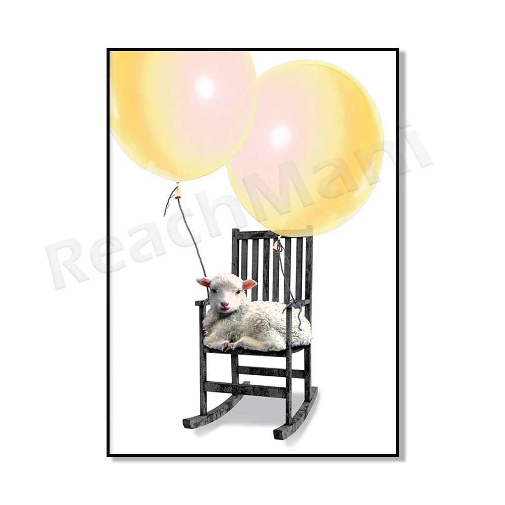 Baby Farm Animal Prints, Deer  - Baby Nursery Zoo Animals ulasan dan harga
