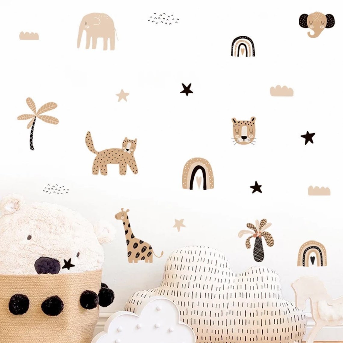 Boho Cartoon Rainbows Star Cut - Baby Nursery Decor Girl ulasan dan harga